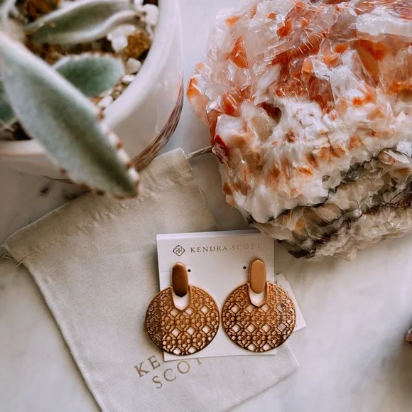 Kendra Scott Didi Rose Gold Earrings - Picture 2 of 6